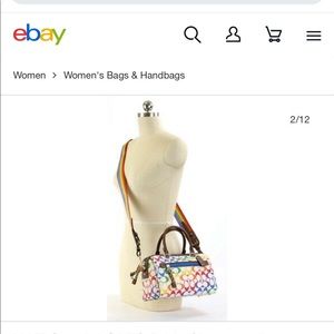 Coach Rowan Satchel Limited Edition Rainbow